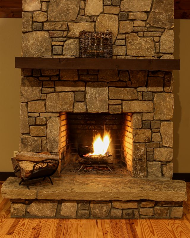 Finished Masonry Fireplace